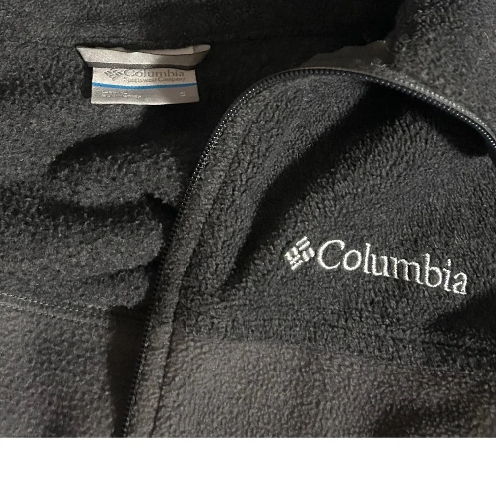 Columbia Fleece Jacket Two‎ Tone Gray Full Zip Men's Size S